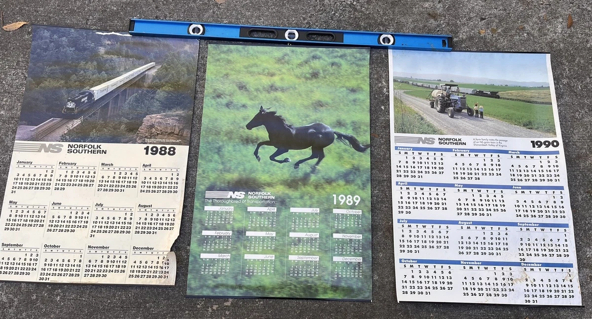 Collectible Railroad Paper Calendars 1989 for sale | eBay