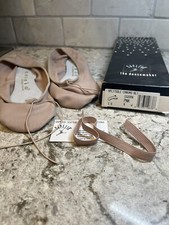 CAPEZIO DANCE BALLET SLIPPERS SHOES NOS NIB PINK FABRIC SZ 8 W