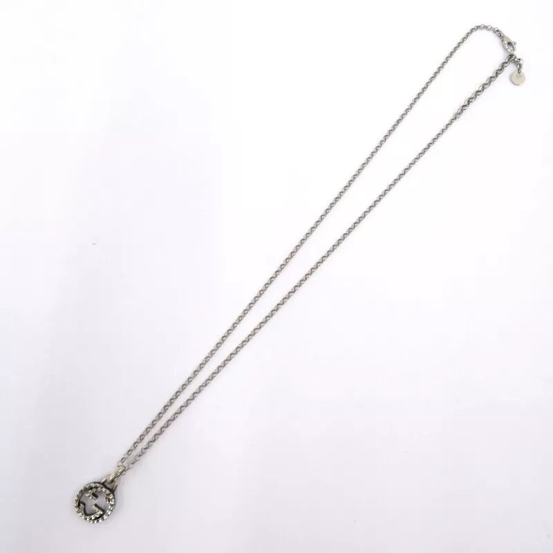 Collier Gucci imbriqué G 455535 argent 925 50 cm chaîne bijou unisexe