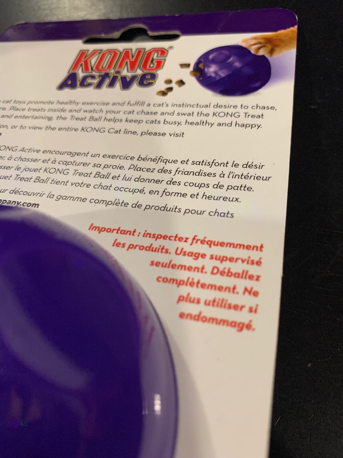 kong treat ball for cats