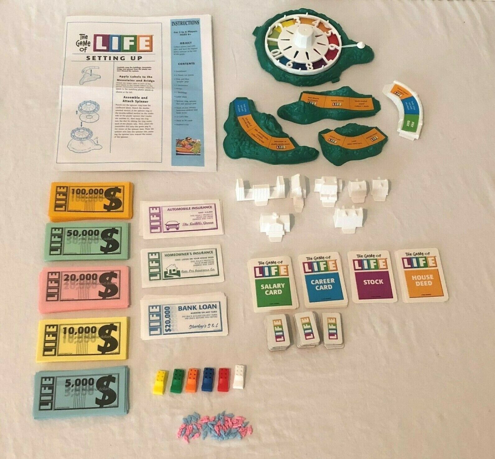 The Game of Life Replacement Parts and Pieces Various Years Individual or  Lots