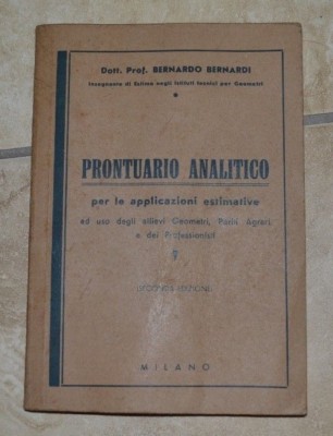 BERNARDO BERNARDI - ANALYTISCHES ANWENDUNGSHANDBUCH - ZWEITE UND 1951 FT