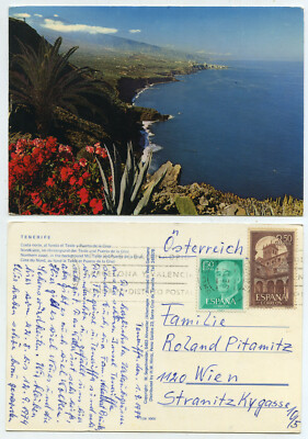 57851 - Tenerife - Costa Norte - postcard, expired 2.9.1974