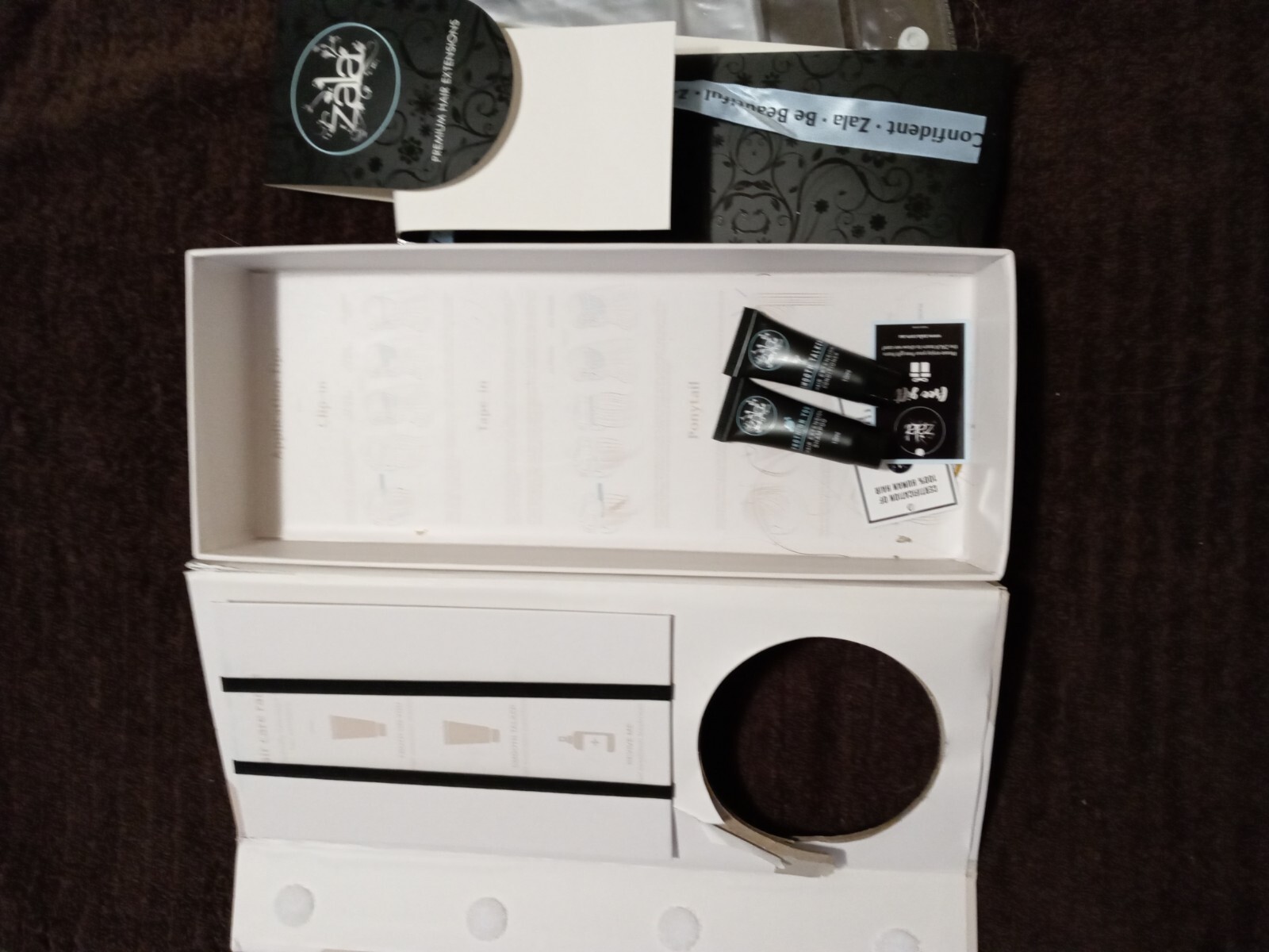 Zala 24 Inch 100 Gram halo Hair Extensions 3 straps and shampoo and