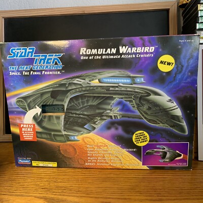 Vtg Star Trek TNG Romulan Warbird Attack Cruiser Collector Edition Playmates