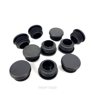 (Lot of 10) 1'' OD Round (14-20 Ga) Plastic Tubing Plugs 1 Inch End Caps