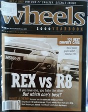 WHEELS CAR MAGAZINE YEARBOOK 2000 * REX v R8 * 100 BEST DRIVER'S CARS *