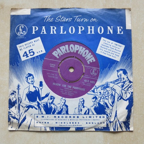 THE SILHOUETTES Headin' For The Poorhouse UK 7" Parlophone R4425 1958 Ex