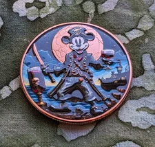 Cool2coin 33.5g .999 Copper Pirate Willie round. Small 10k Mintage!!  Mickey