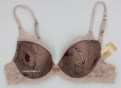 NWT Lise Charmel ACH8509C ''Seduction Cavaliere'' Contour, Plunge Silk Bra, Beige