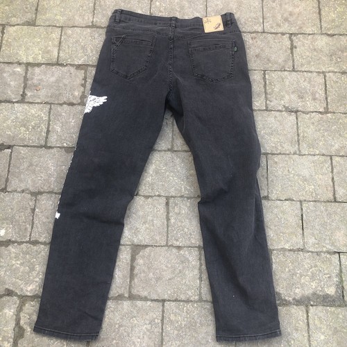 Rock Rebel Denim Jeans By EMP “ No More Rules” Logo Waist 34” Inside Leg 32” - 第 11/19 張圖片