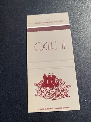 Vintage Washington DC Matchbook:  Il Nido 