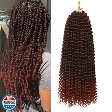 Passion Twist Hair 18Inch Water Wave Crochet Hair for Passion Twist Crochet H