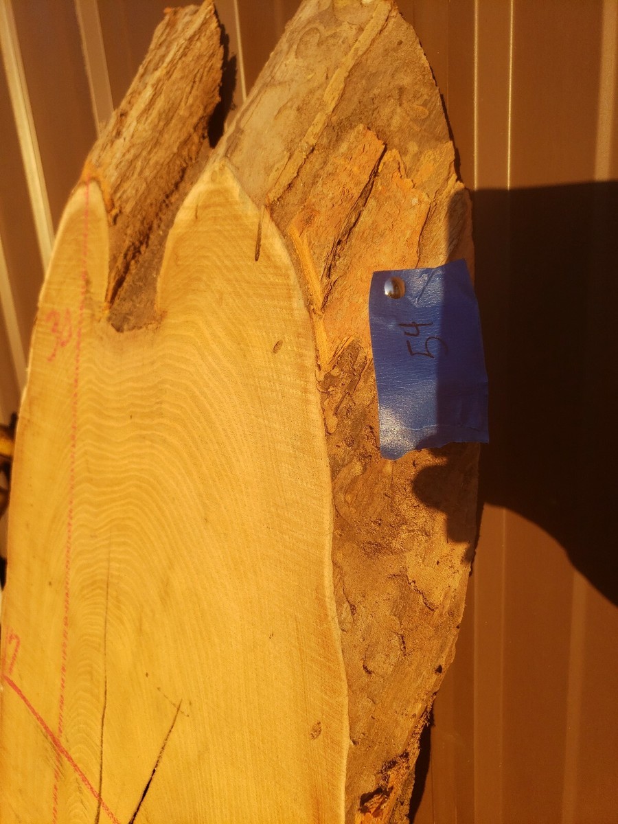 Planche En Bois D'Osage Orange Avec Chant Vivant (Live Edge) - Dimensions 30"x19.5"x1", Modèle F59, Projet DIY