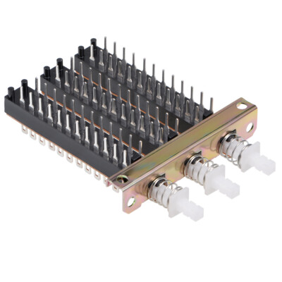 Interlock Push Button Switch Piano Type 8PDT 24 Pin 3 Row