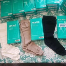 Juzo BASIC 4201 RIBBED SHORT Knee High Stockings AD Compression 20-30 Size Color