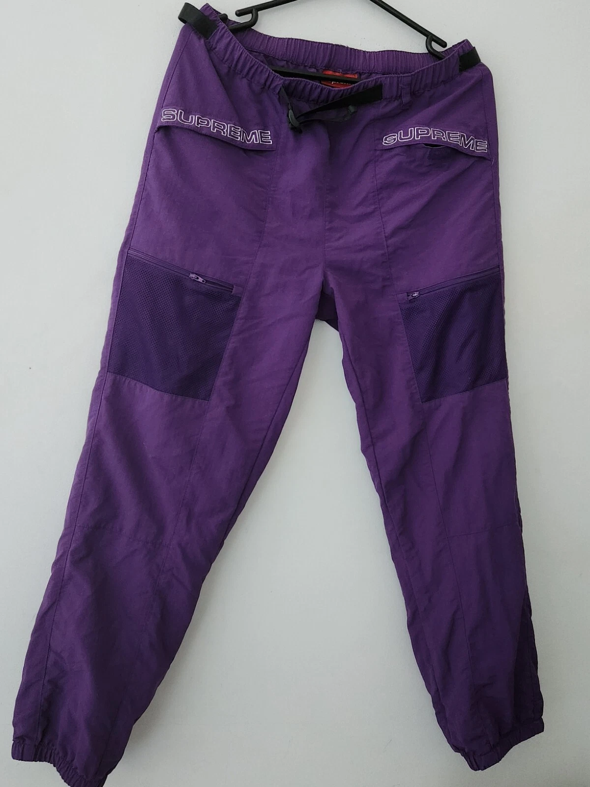 Pantalon ceinturé SS20 Supreme Utility taille S petit 31 pantalon violet violet 