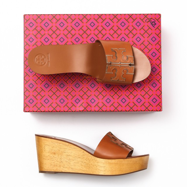 tory burch ines 80mm wedge slide sandals