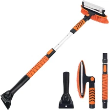 KeFanta Snow Removal Brush and Ice Scrapers for Car 42'', Orange 