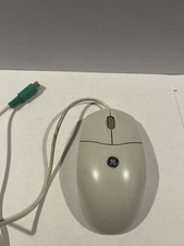 GE Wired PS/2 Mechanical Mouse w/ Scroll Wheel, 3-Button - Beige