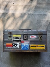 Vtg Sears Craftsman Tool Box 70s Race Racing Stickers Bell Kawasaki Truck Holley