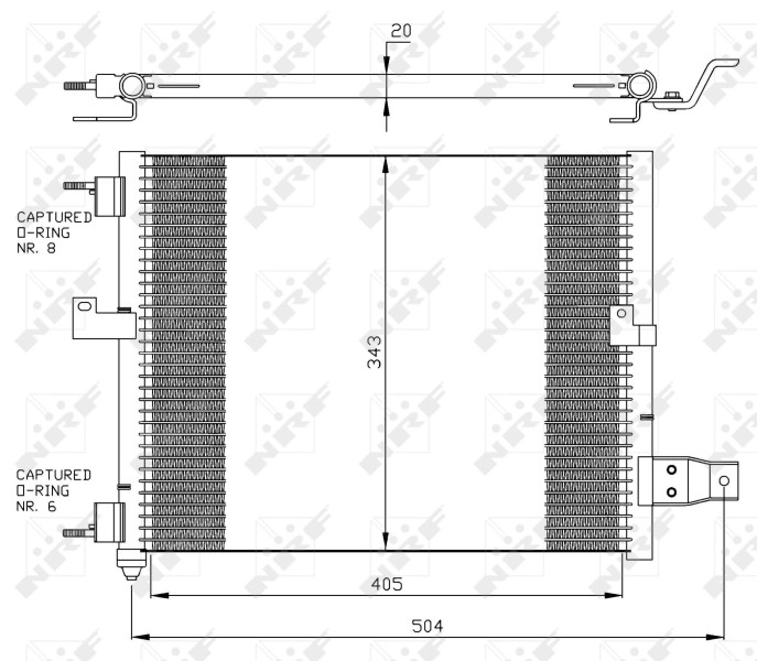 NRF 35360 Condenser, air conditioning for HYUNDAI