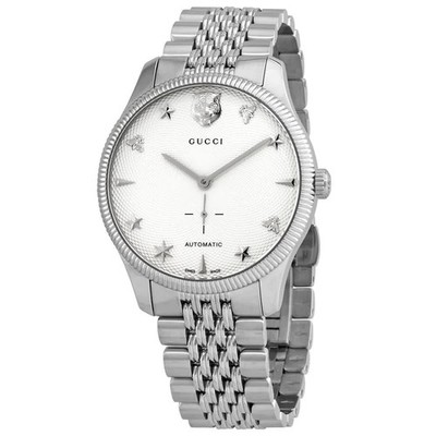 Gucci G-Timeless Automatic Silver Dial Men's Watch YA126354