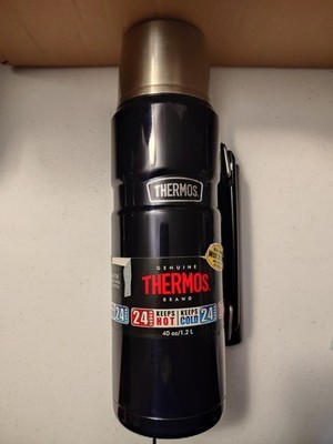 Genuine Thermos Brand Vacuum Insulated Metal Thermos 40 oz/1.2 L - Midnight Blue