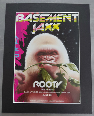 Basement Jaxx Rooty Promo Original Album Advert Mounted 14x11''