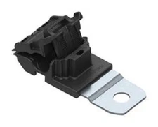 Ratchet P-Clamp 0.24in-0.54in Bun. Dia 180deg Short .26in Hole Dia Blck (5EA)