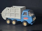 VINTAGE 1970s BLUE TONKA DUMP TRUCK DUSTBIN LORRY TIPPER TIN PLATE TOY DIE CAST