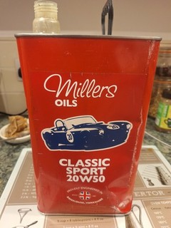 Vintage Style Millers Oil Classic Can 5ltr Empty