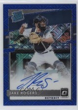 2020 Panini Donruss Optic Blue Mojo Prizm 15/99 Jake Rogers #RRS-JR Auto 0zg6