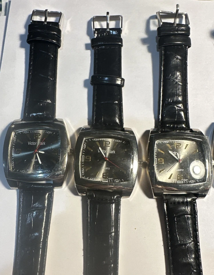男式手表-批量 6 件“Stark”未测试-外观从未磨损-一个带全新 Batt — 第 2/4 张图片