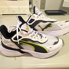 PUMA Softride Sway Men's Low Top Lace-Up Sneakers White/Black/Lime 379443-04