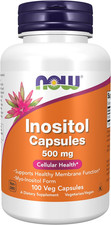 NOW Supplements, Inositol 500 Mg, Healthy Membrane Function , Cellular Health ,