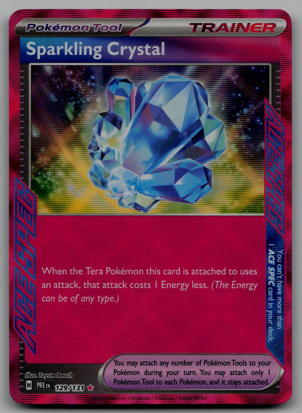 Sparkling Crystal ACE SPEC Rare SV: Prismatic Evolutions 129/131 NM