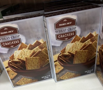 2 Packs Trader Joe s Wheat Crisp Crackers 9 Oz Each Pack