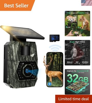 4K Ultra HD Game Camera with 0.1s Trigger & WiFi for Wildlife Monitoring