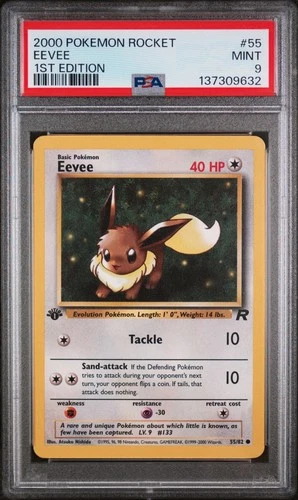 2000 POKEMON ROCKET 1ST ED #55 EEVEE PSA 9