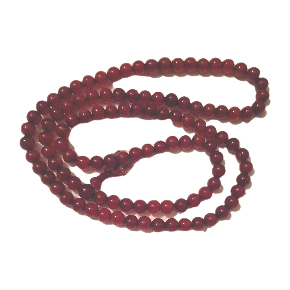 Colar -Contas vibrantes 8mm olho de tigre magenta mais de 100 - Imagem 2 de 3