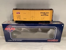 ATLAS O 3-RAIL GREEN BAY & WESTERN 40’ PLUG DOOR BOX CAR! O SCALE BOXCAR GBW