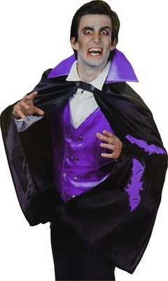 VAMPIR UMHANG & WESTE HERREN Halloween Party Kostüm Karneval Dracula Fledermaus