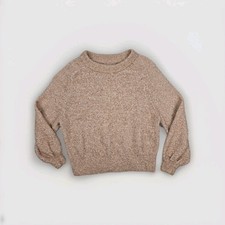 Ann Taylor LOFT XS Sweater Pink Gold Stylish Chic Knit Girly
