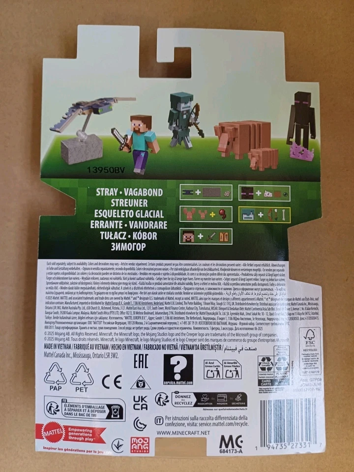 Minecraft Stray Vagabond & Accessories 3.25" Action Figure Brand New & Sealed - Image 2 of 2