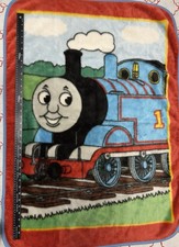 Vintage Thomas the Train Baby Blanket Luxe Fleece Plush Throw Security Lovey