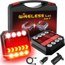 Rechargeable Wireless Magnetic Trailer Lights Kit with LED Reflectors