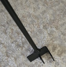 13" Cast Iron Branding Iron Letter F Steak Grill Meat Food BBQ Leather Wood