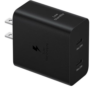 SAMSUNG Wall charger 50 W dual power 2 ports cable includes fast charging 2.0