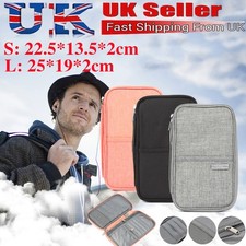 Travel Wallet Passport Documents Holder Organiser ID Cards Ticket Pouch Zip Bag